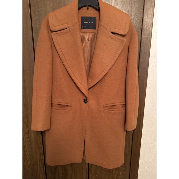 Zara Jackets & Blazers - Zara Basic Women's XS‎ Brown Wool Blend Single Button Classic Coat